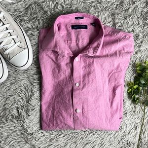 Tommy Hilfiger mens slim fit pink button down size L